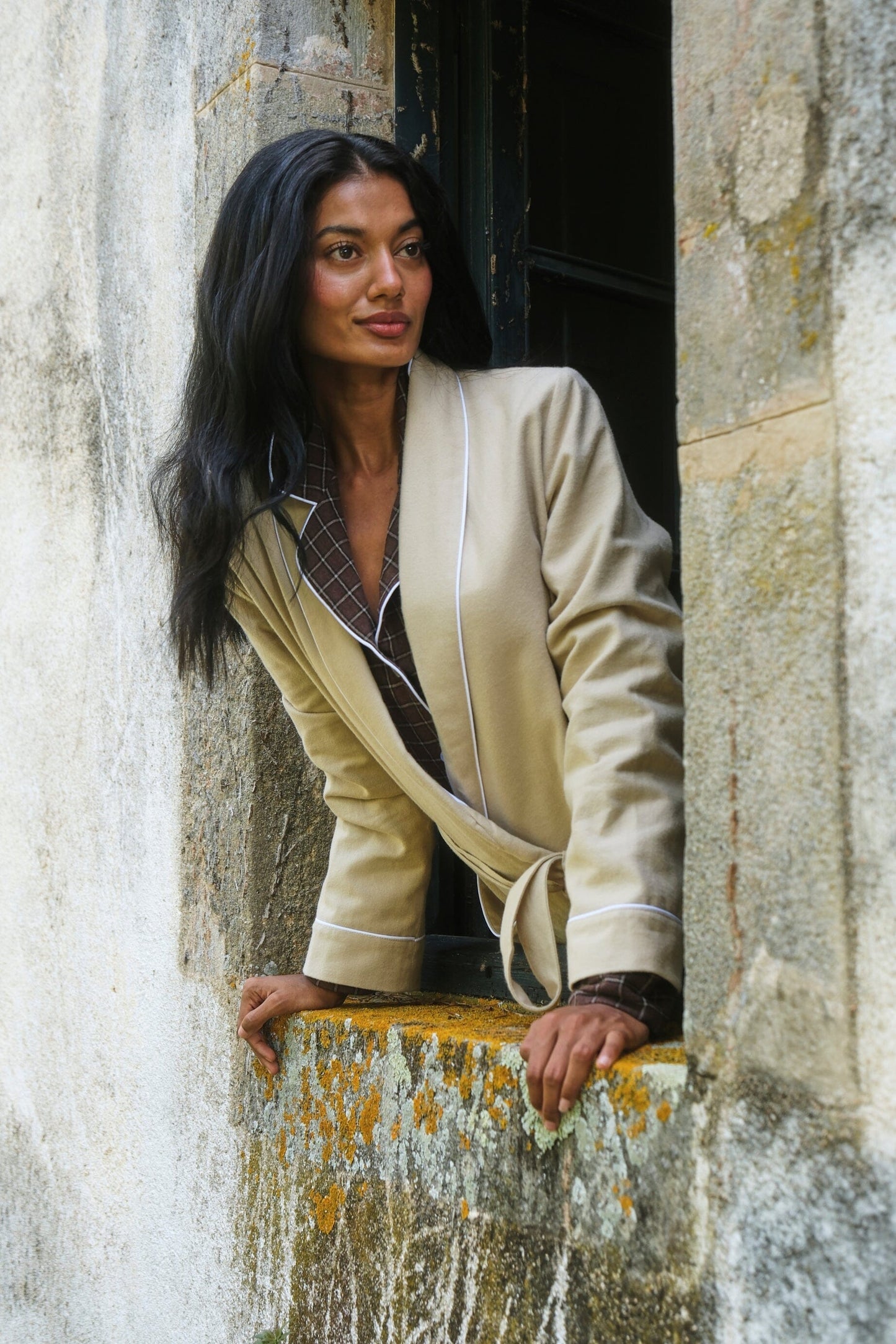 Pijama Mujer Plaid Brown Pyjamas Vicky Bargalló 