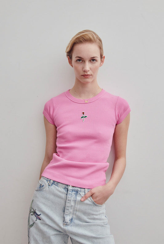 Pink Short Tee T-Shirts & tops Ynes Suelves 