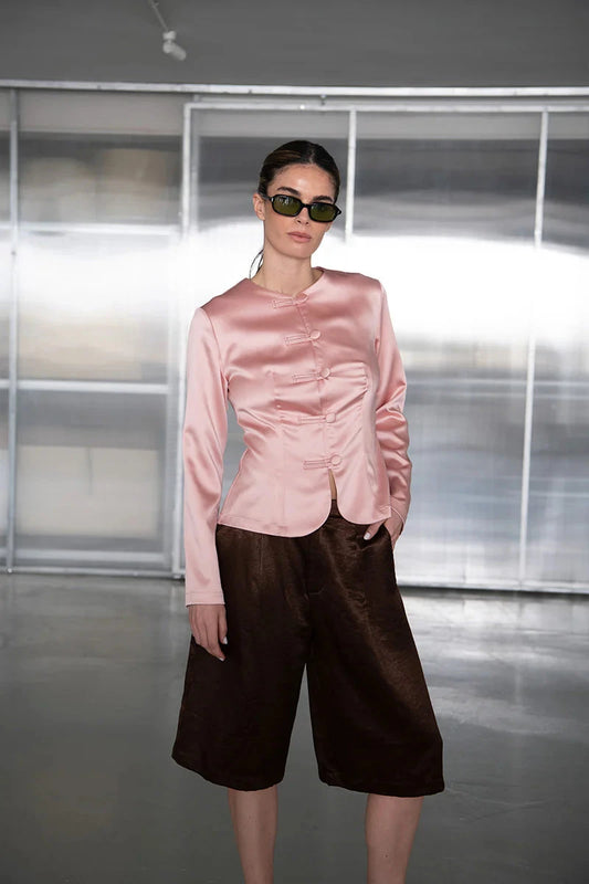 PINK SILK JACKET Jackets Amlul 