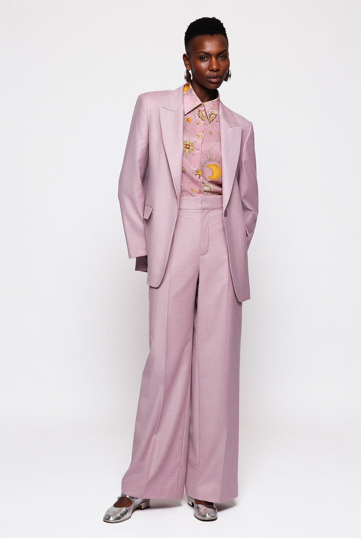 Pink wool sartorial trousers Trousers Mirto 