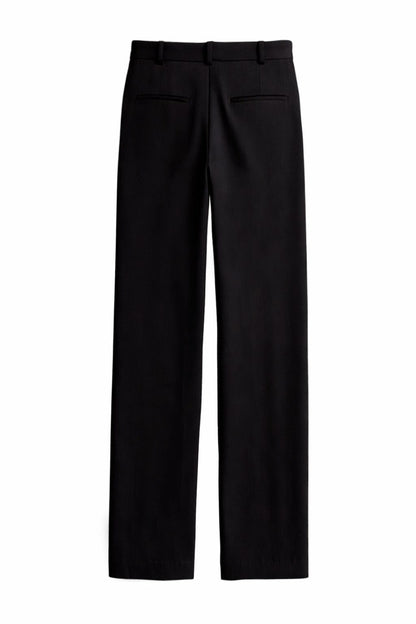 Pleated Black Tailored Trousers Trousers PALOMO SPAIN 