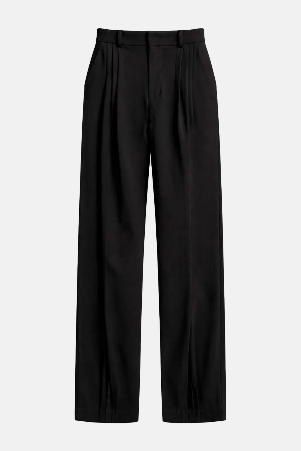 Pleated Black Tailored Trousers Trousers PALOMO SPAIN 