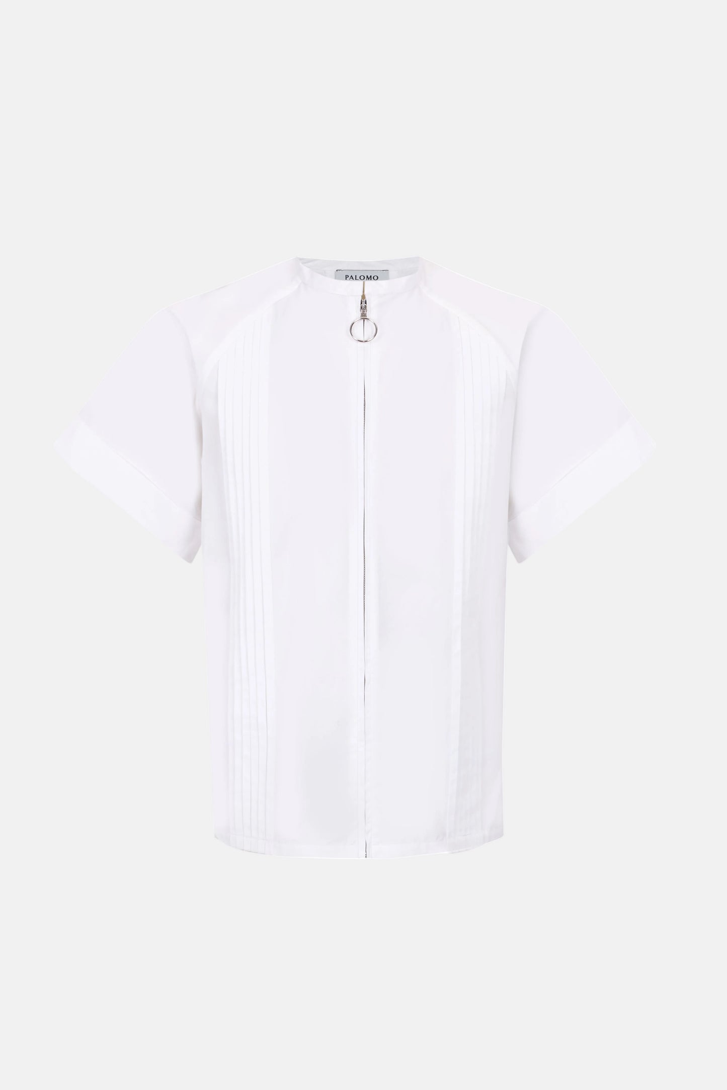 Pleated White Shirt Shirts & Tops PALOMO SPAIN 