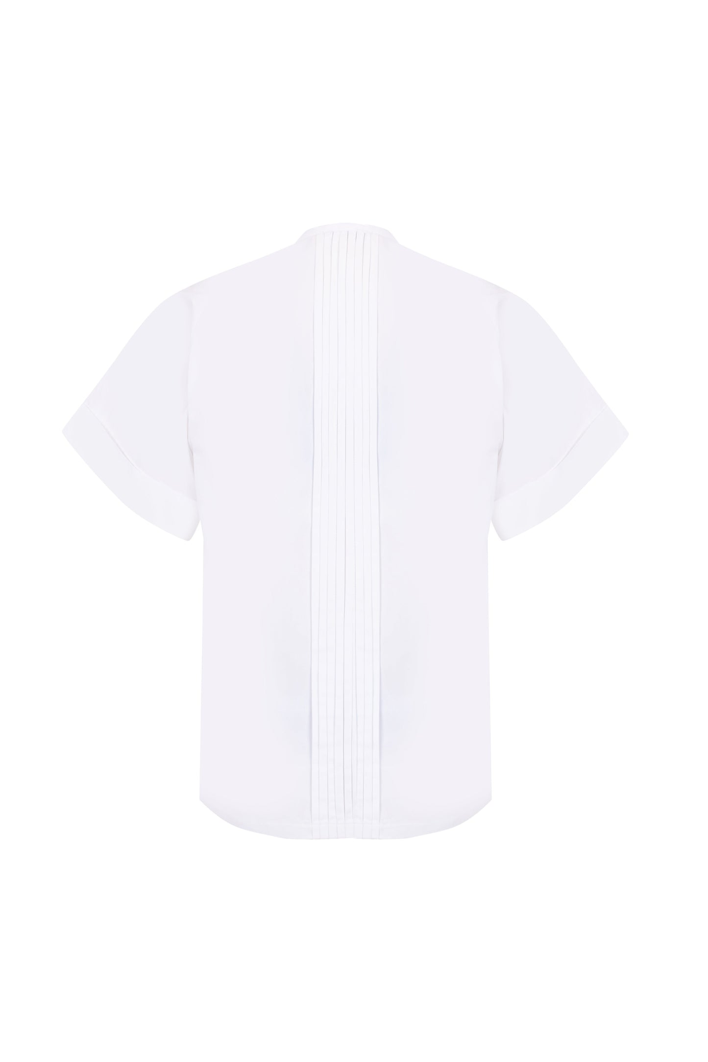 Pleated White Shirt Shirts & Tops PALOMO SPAIN 