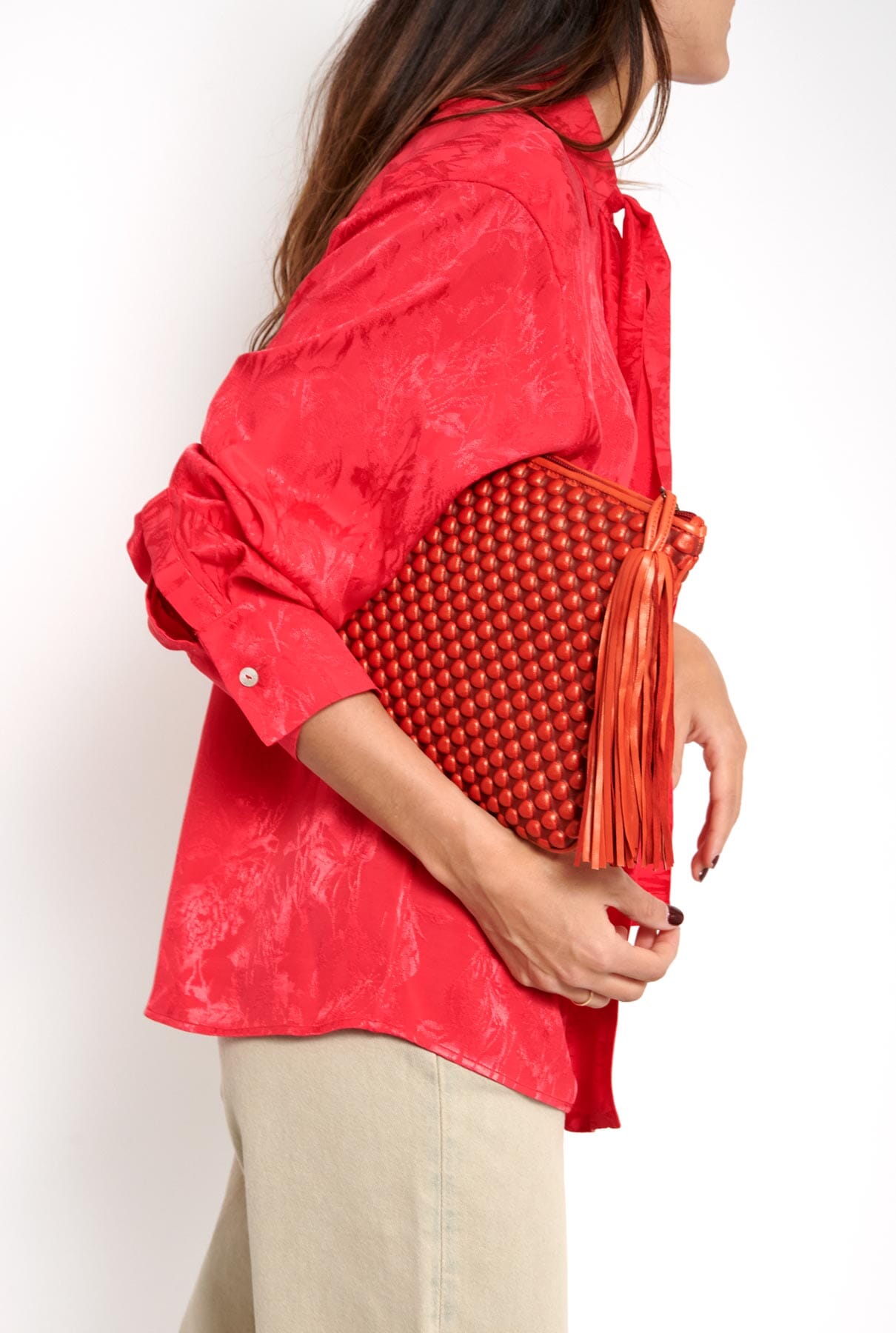 Pochette X-Large Red Hand bags Tissa Fontaneda 