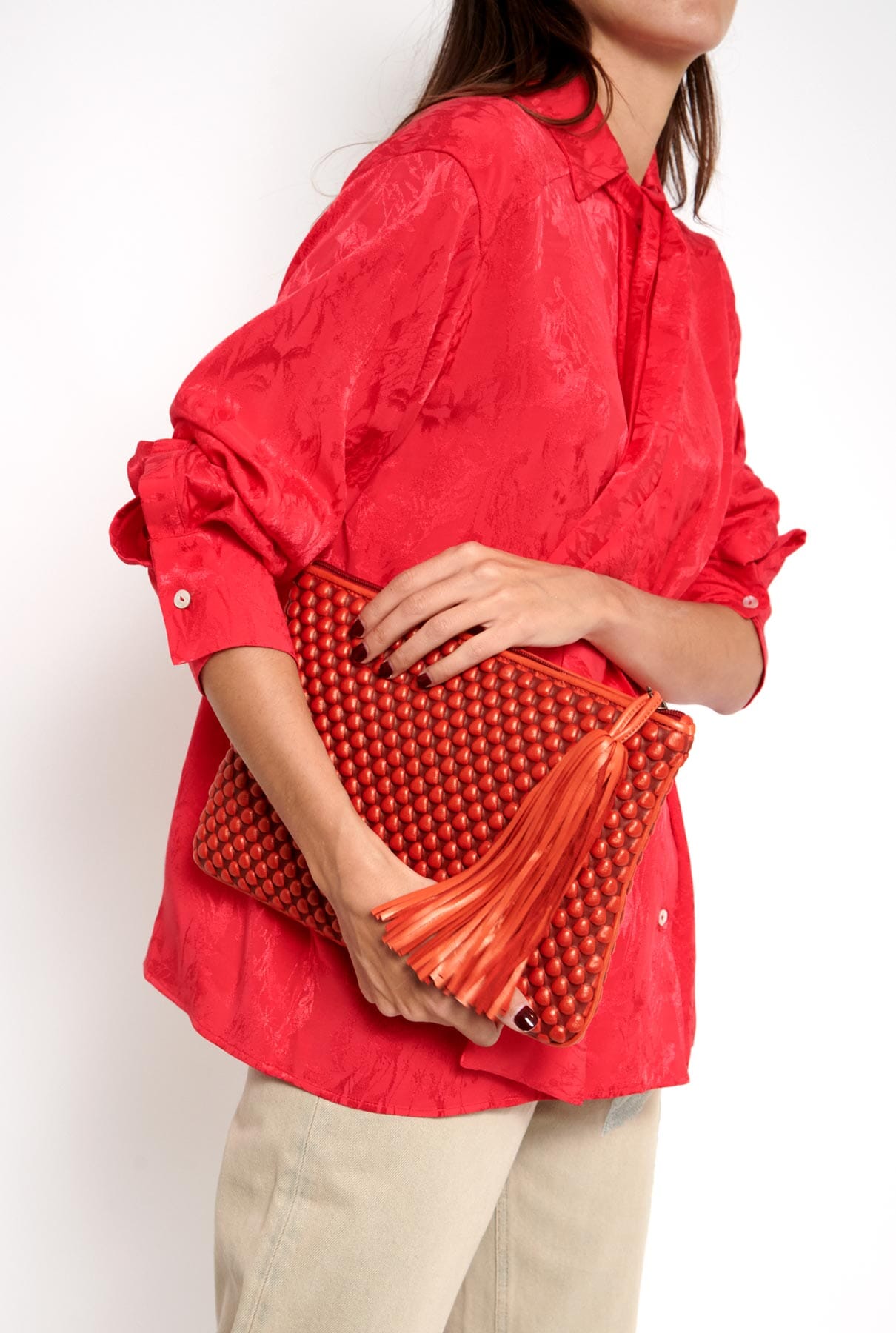 Pochette X-Large Red Hand bags Tissa Fontaneda 