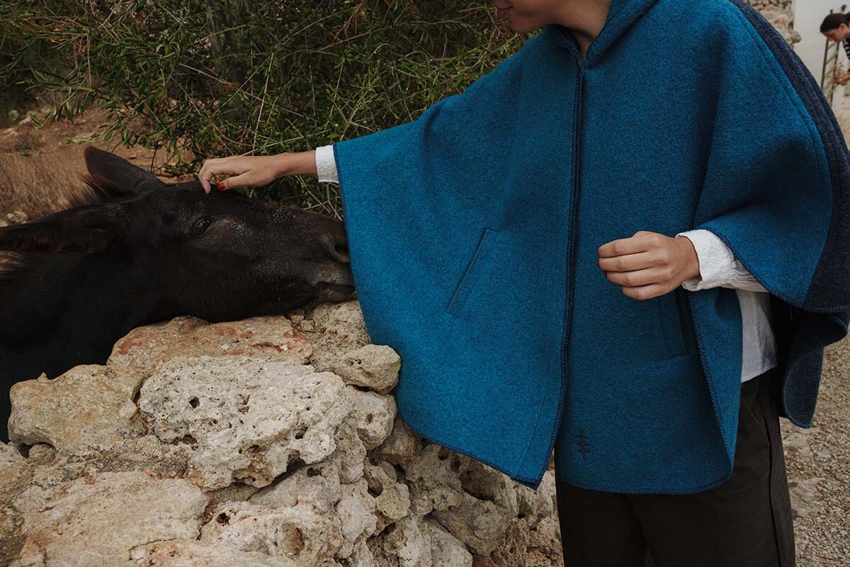 PONCHO MUR BLUISH Capes & shawls MUR Swimwear 