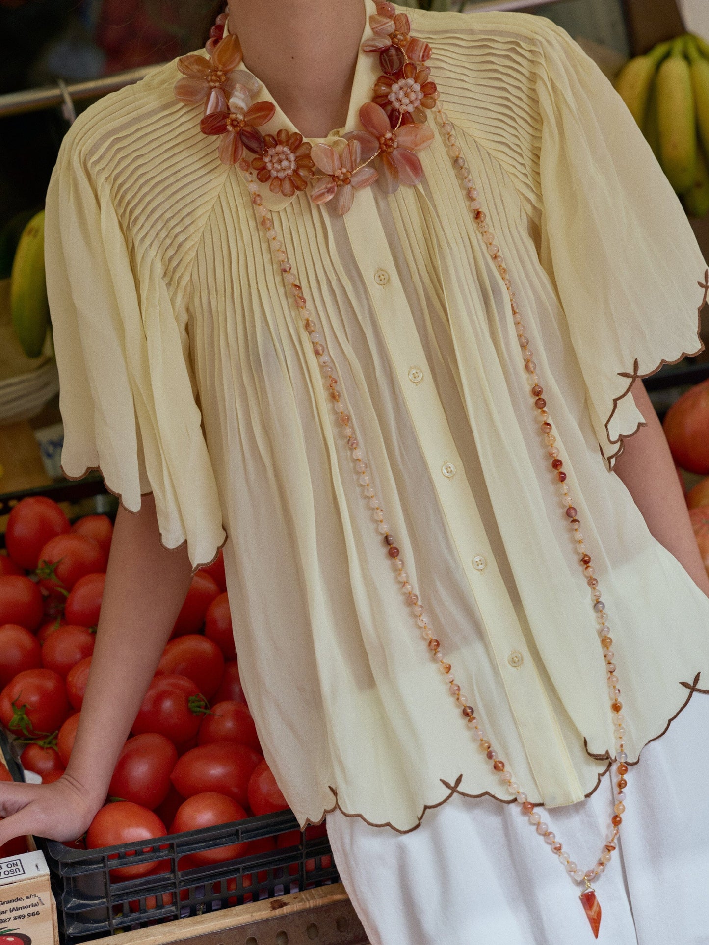 PRADO AL SOL NECKLACE - ORANGE Necklaces Sita Nevado 