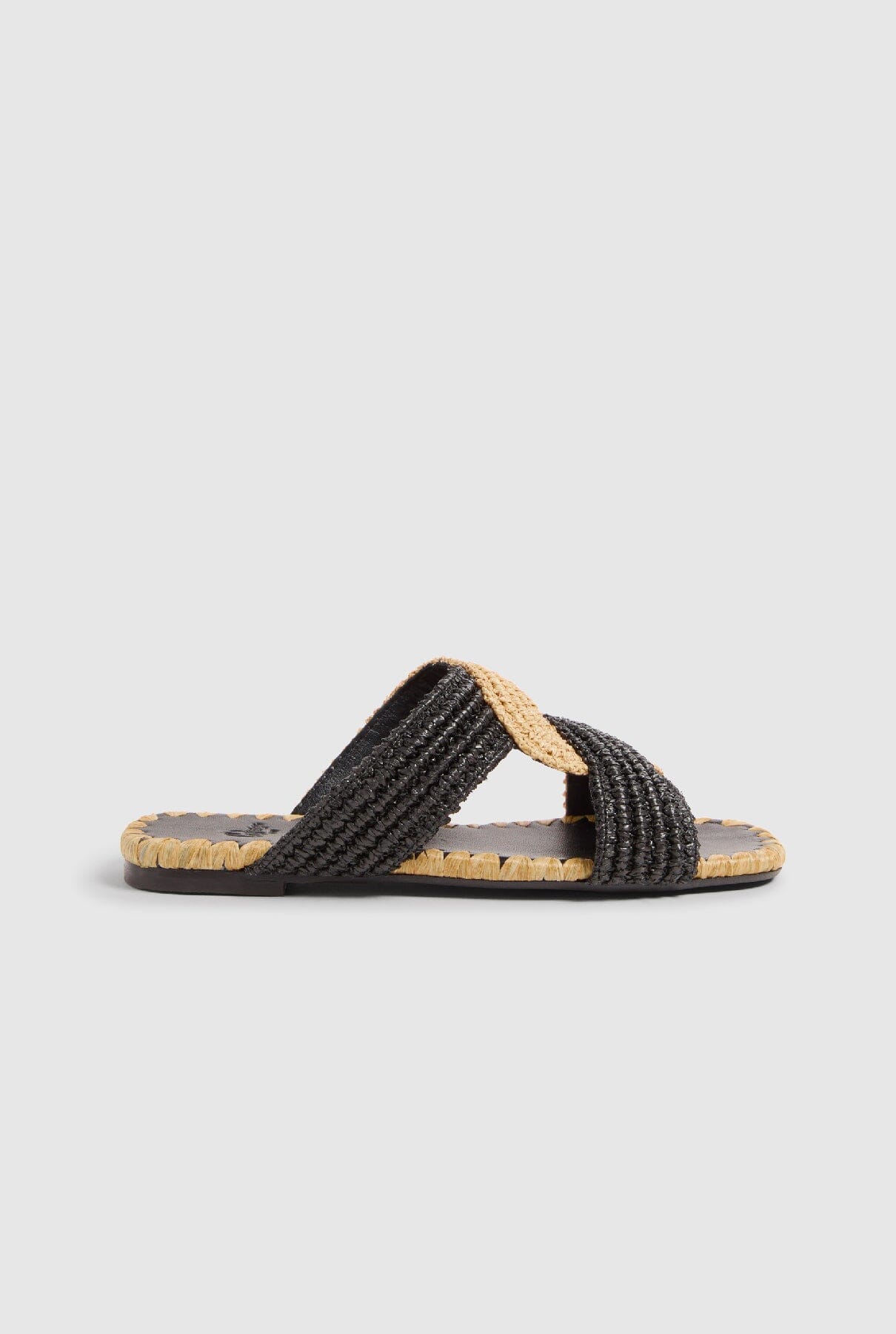 PRADO/203 NATURAL/NEGRO Flat sandals Castañer 