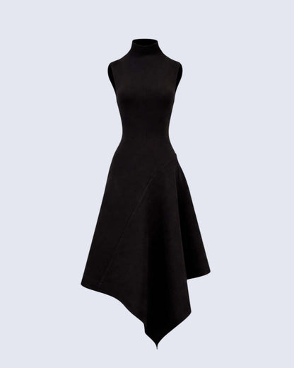 PRE ORDER | Black Asymmetric Dress Dresses PALOMO SPAIN 