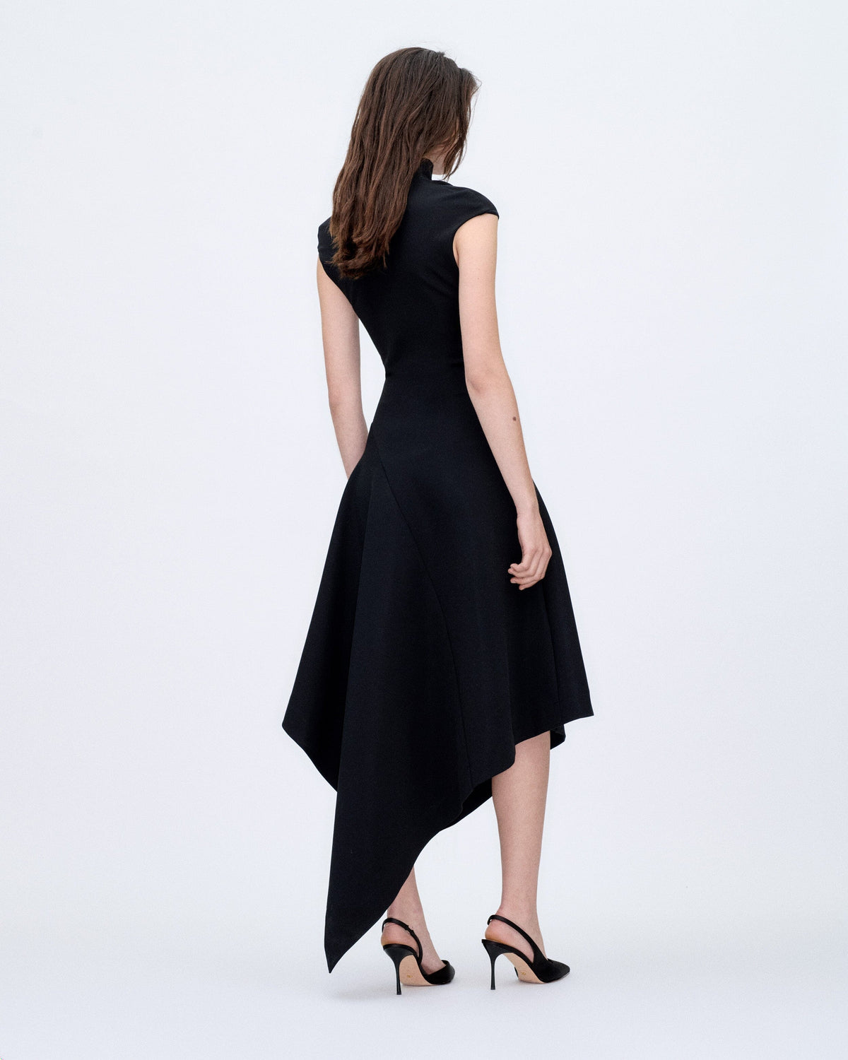 PRE ORDER | Black Asymmetric Dress Dresses PALOMO SPAIN 