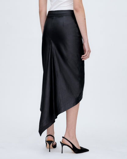 PRE ORDER | Black Leather Skirt Skirts PALOMO SPAIN 