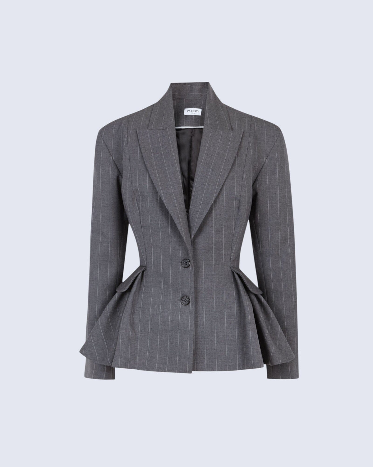 PRE ORDER | Peplum Pinstripes Blazer Jackets PALOMO SPAIN 
