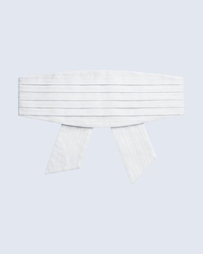 PRE ORDER | White Stripes Cummerbund Belts PALOMO SPAIN 