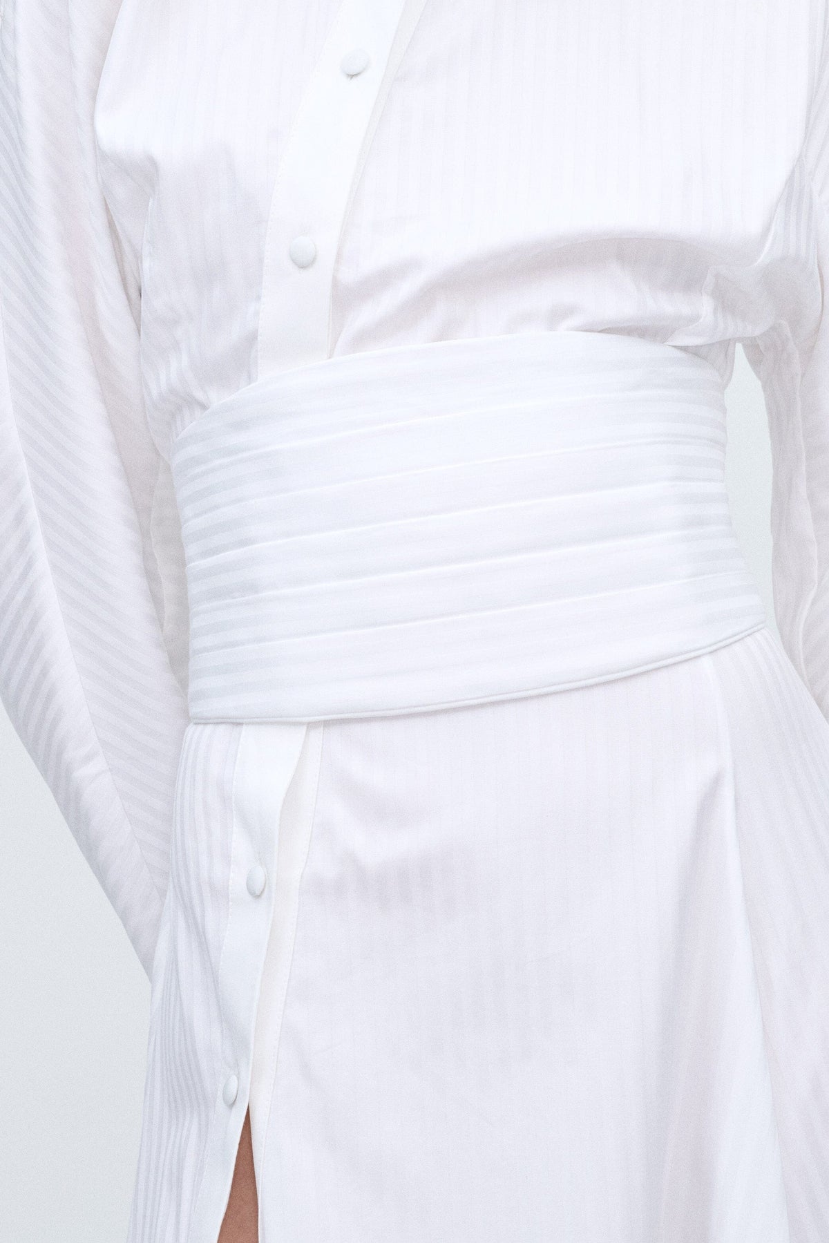 PRE ORDER | White Stripes Cummerbund Belts PALOMO SPAIN 