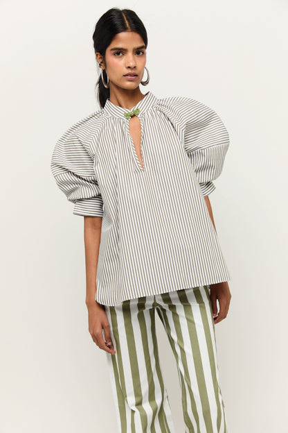 PRE VENTA - CAMISA MARA RAYAS KAKI Shirts & blouses Werit 