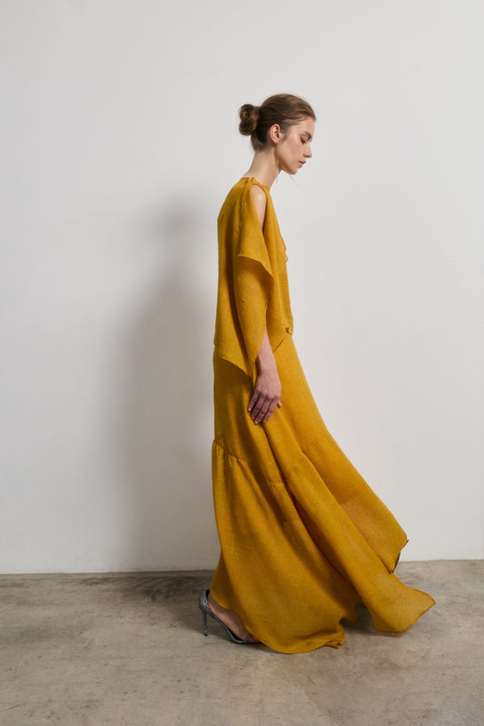 PREORDER Vestido Diana mostaza se enviará el 28 de abril Dresses Galcon Studio 