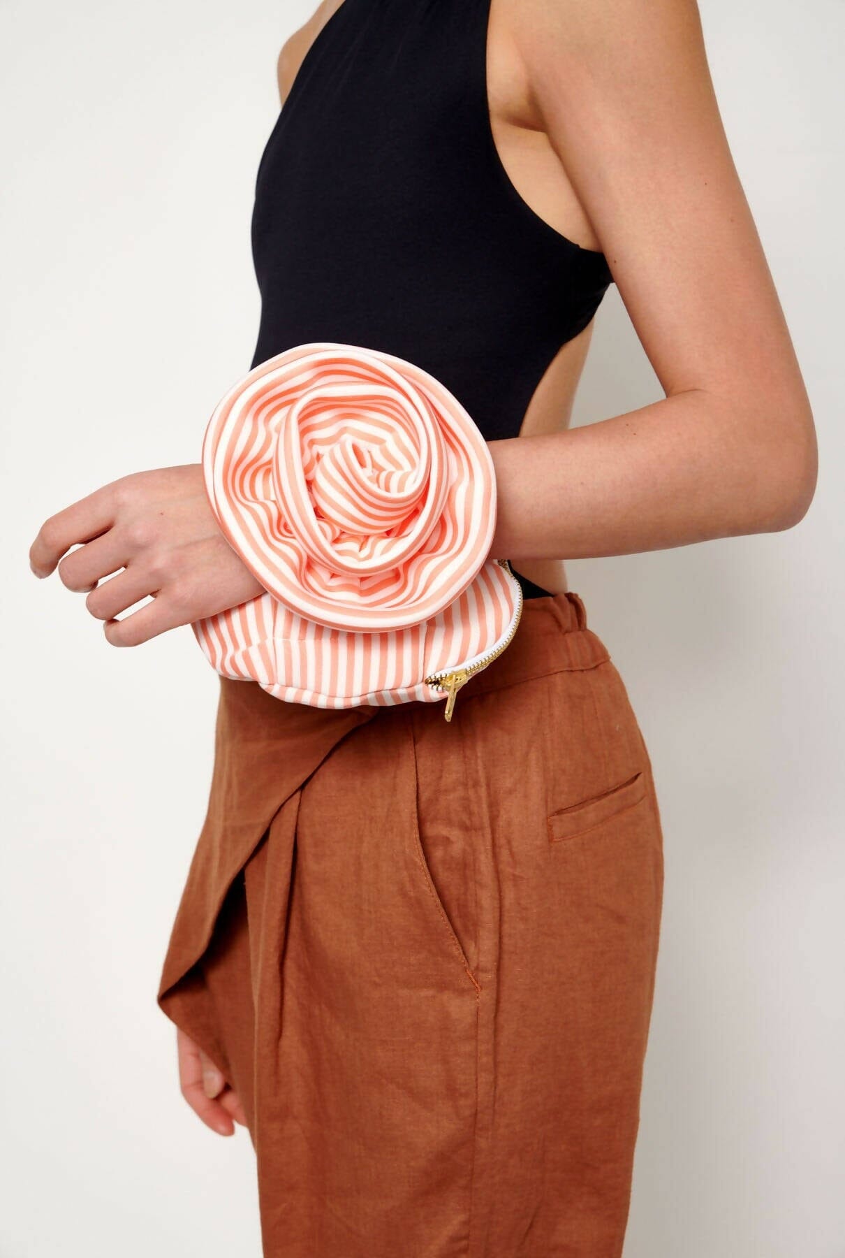 Pulseta neoprene stripes peach Hand bags Celina Martin 