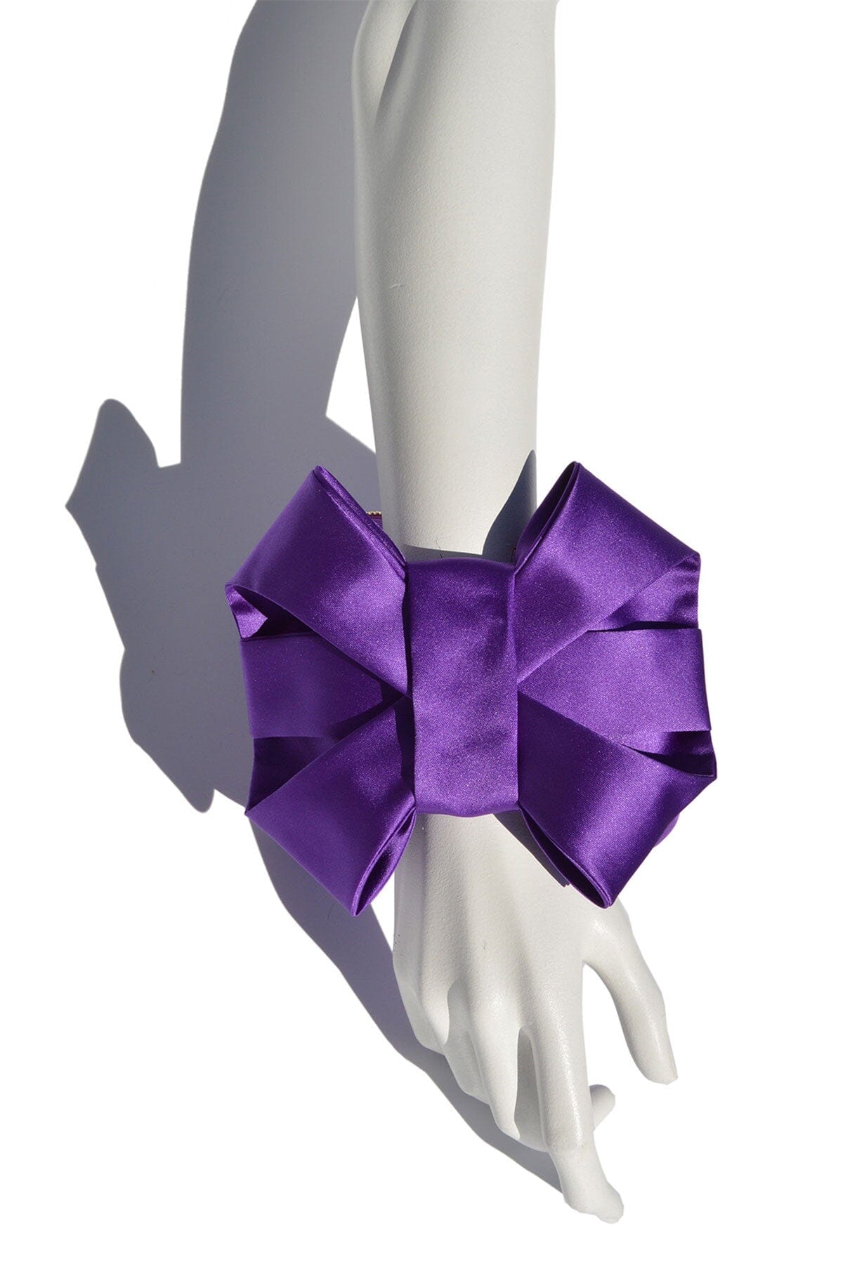 Purple Satin Pulseta with Bow Hand bags Celina Martin 