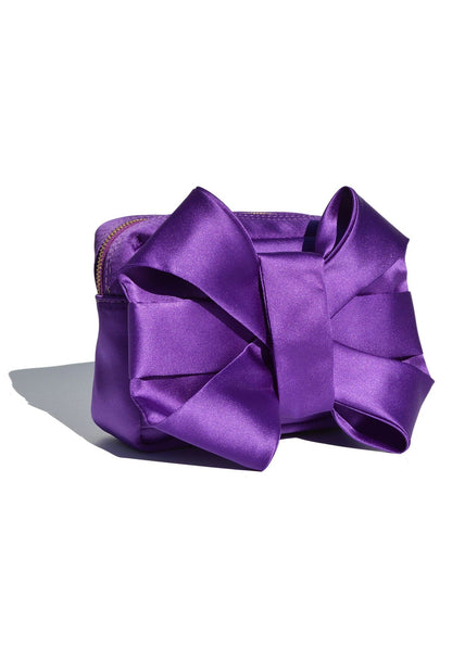 Purple Satin Pulseta with Bow Hand bags Celina Martin 
