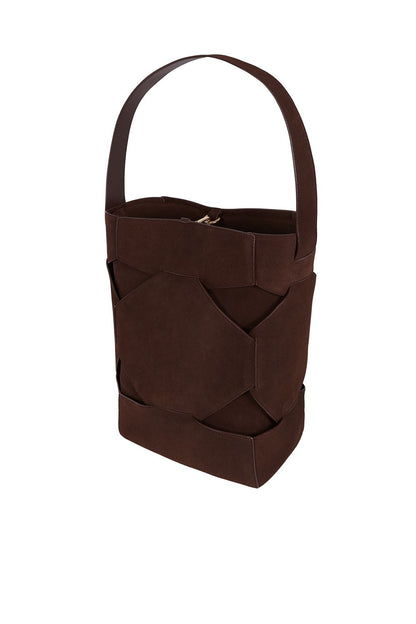 PUZZLE TOTE | DARK CHOCOLATE SUEDE Tote bags Moi & Sass 