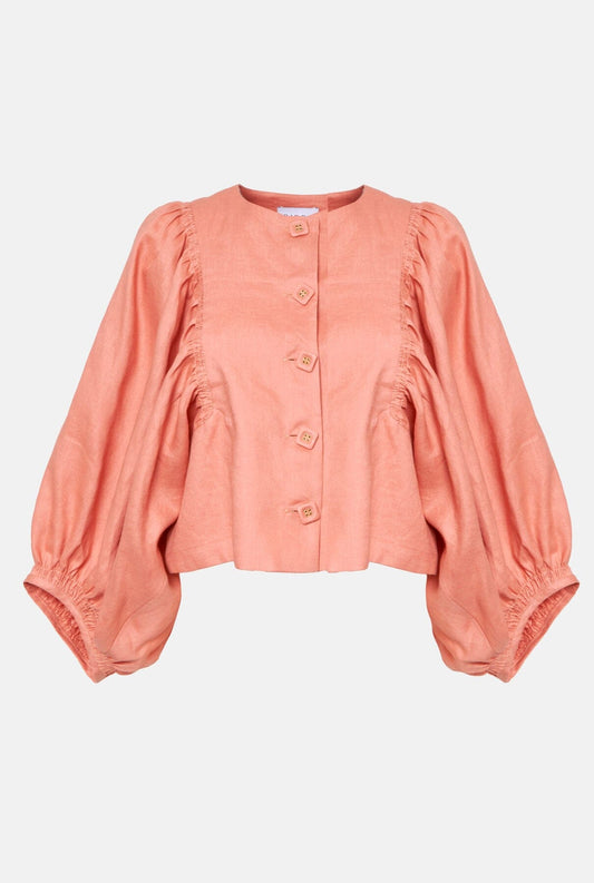 Rambla Linen Jacket - Pink Jackets Diddo Madrid 