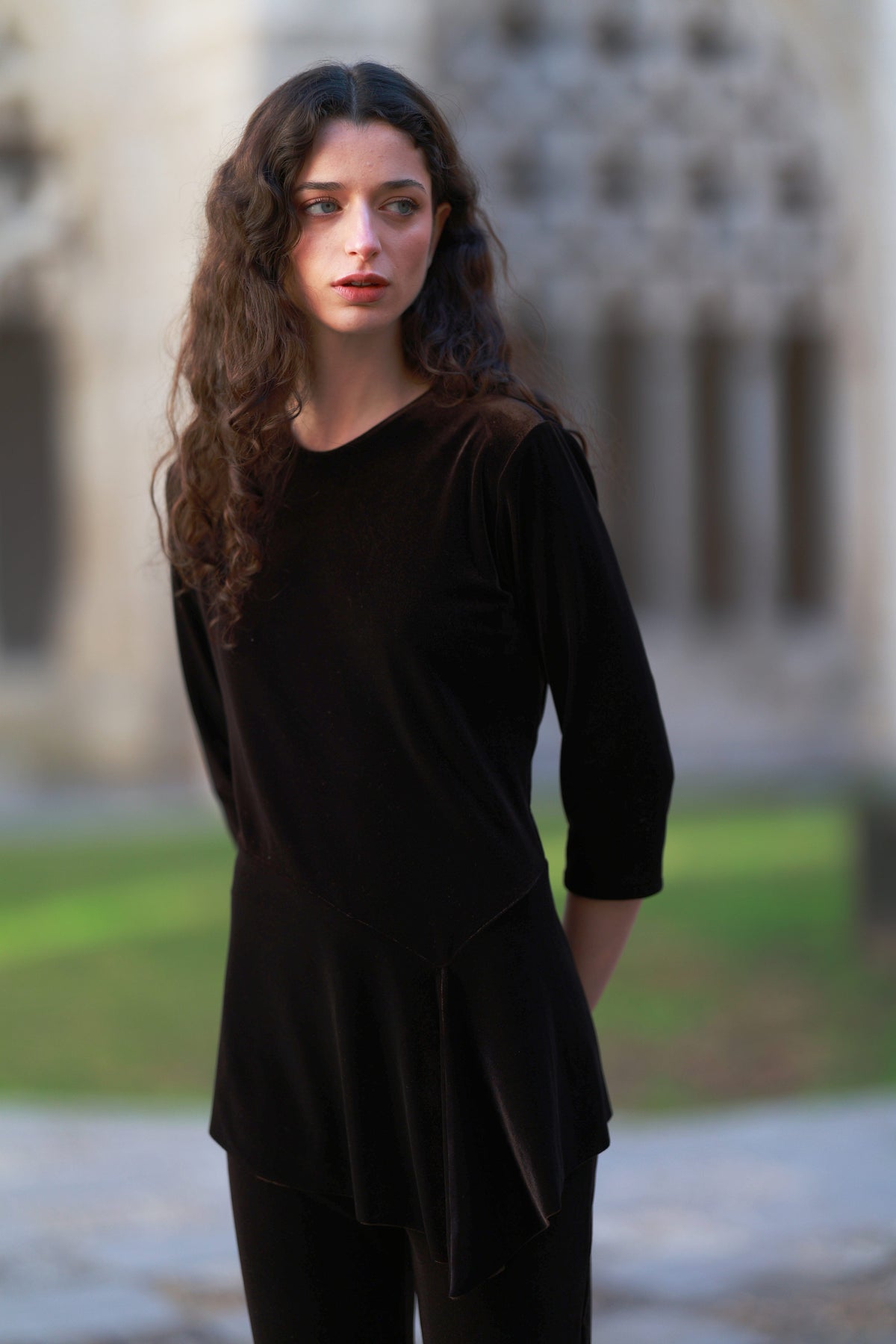 Ramo Brown Velvet Top Blouses Elisa Cortés 