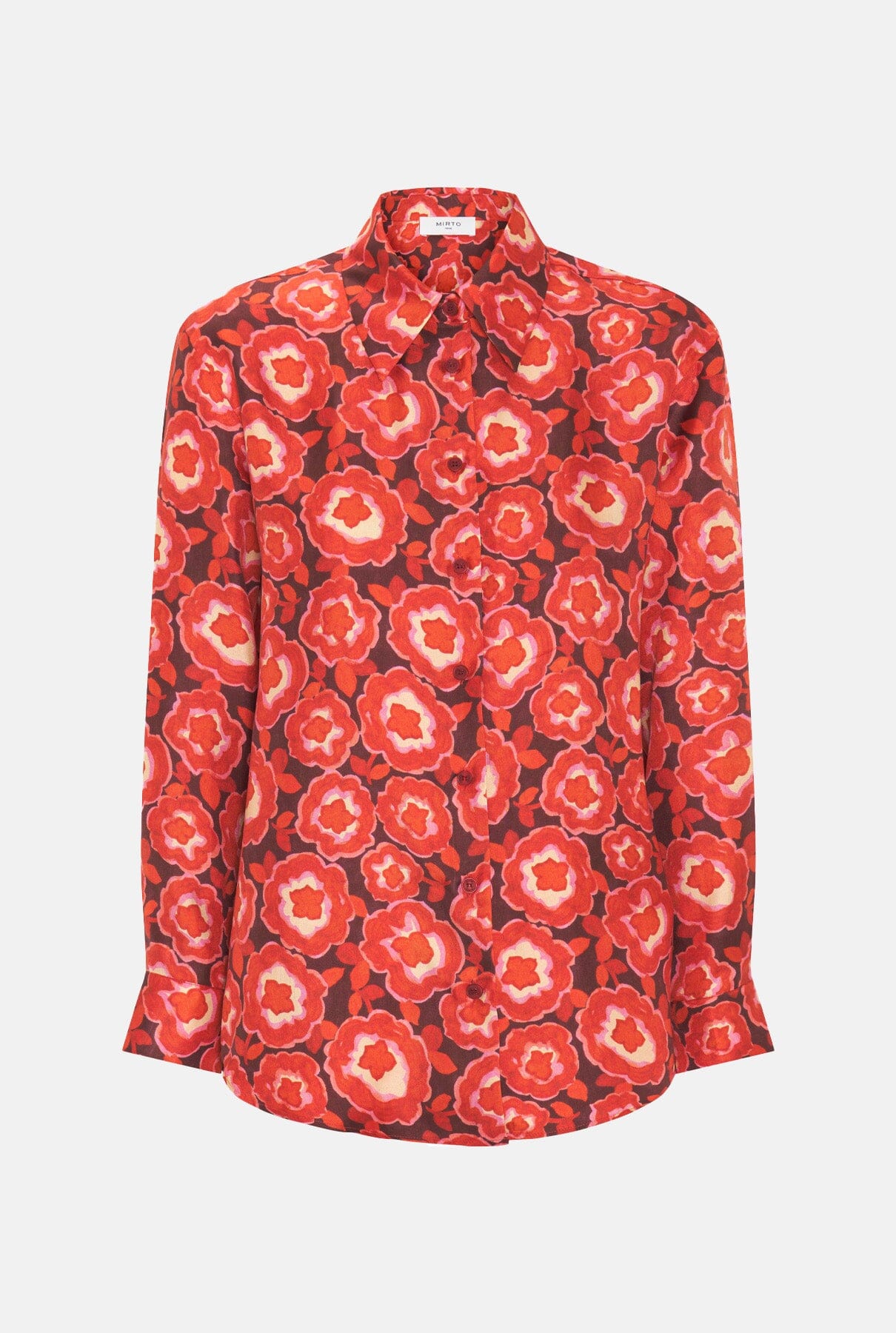 Sea New York Red Floral 2024 Silk Top Blouse Small