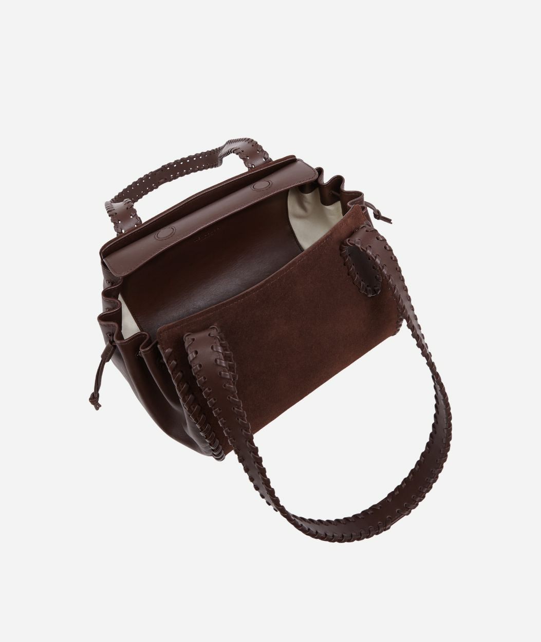 RIDER BAG | DARK CHOCOLATE SUEDE Hand bags Moi & Sass 
