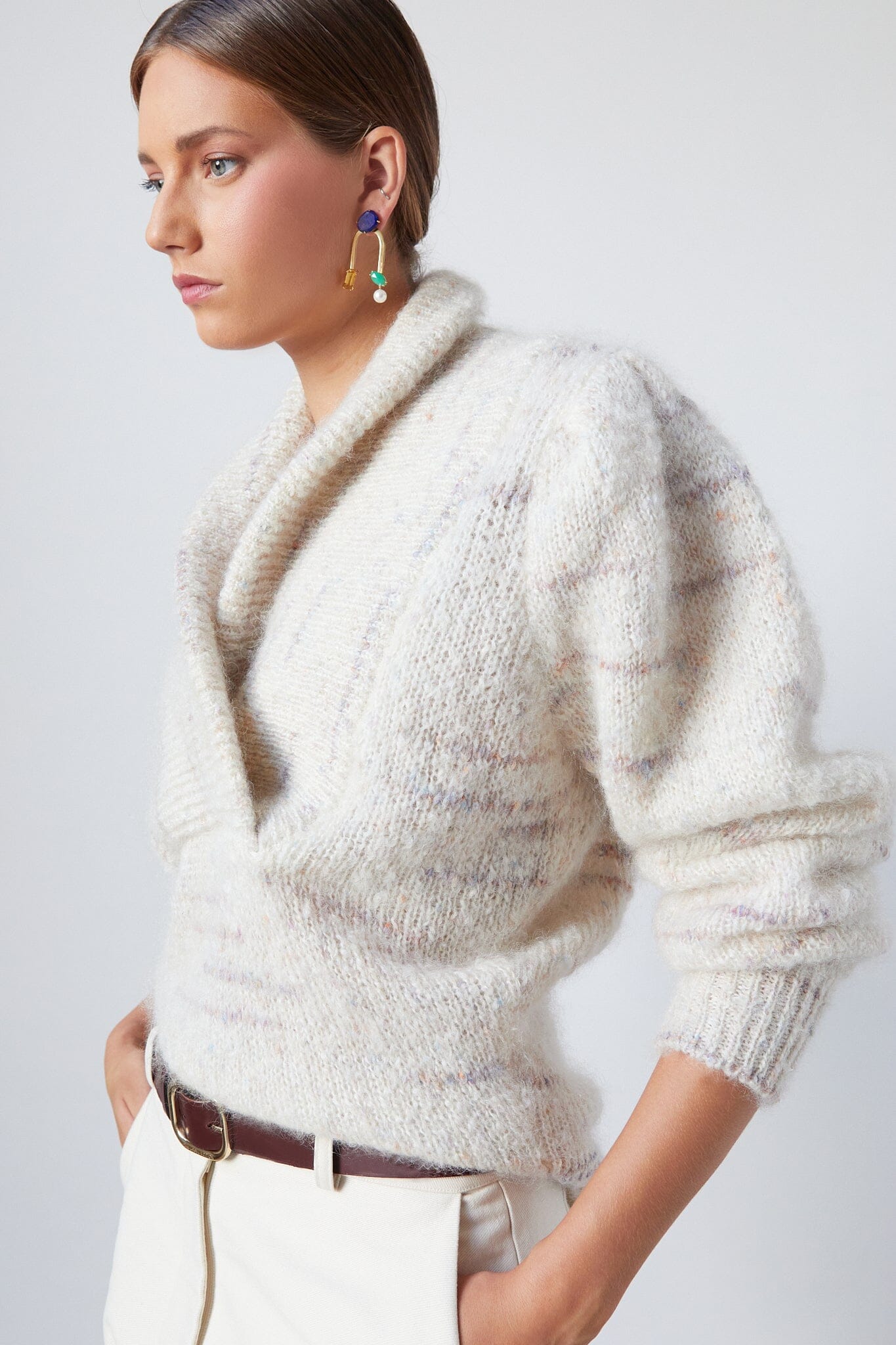 Ronald Sweater Grey Melange Sweaters The Label Edition 