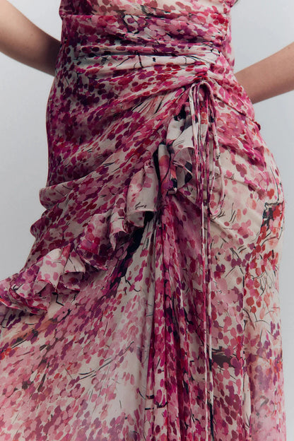Ruched Chiffon Top Tops and Blouses Juan Vidal 