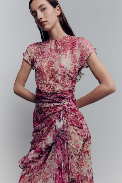 Ruched Chiffon Top Tops and Blouses Juan Vidal 