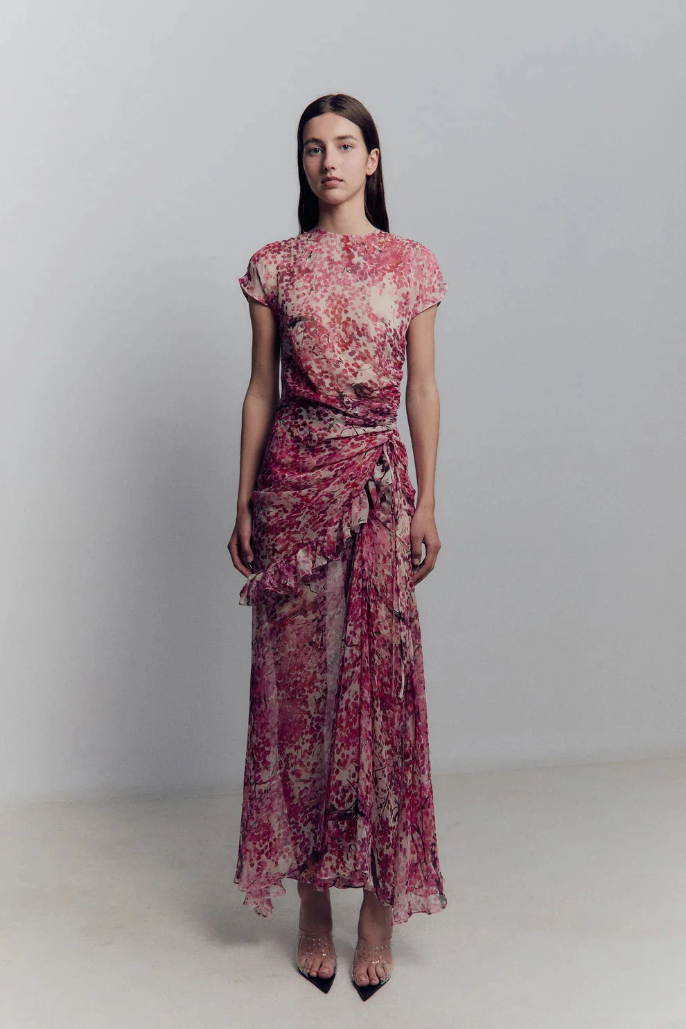 Ruched Chiffon Top Tops and Blouses Juan Vidal 