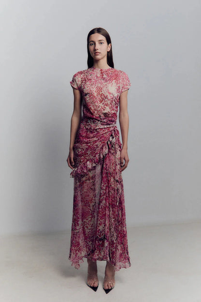 Ruched Chiffon Top Tops and Blouses Juan Vidal 