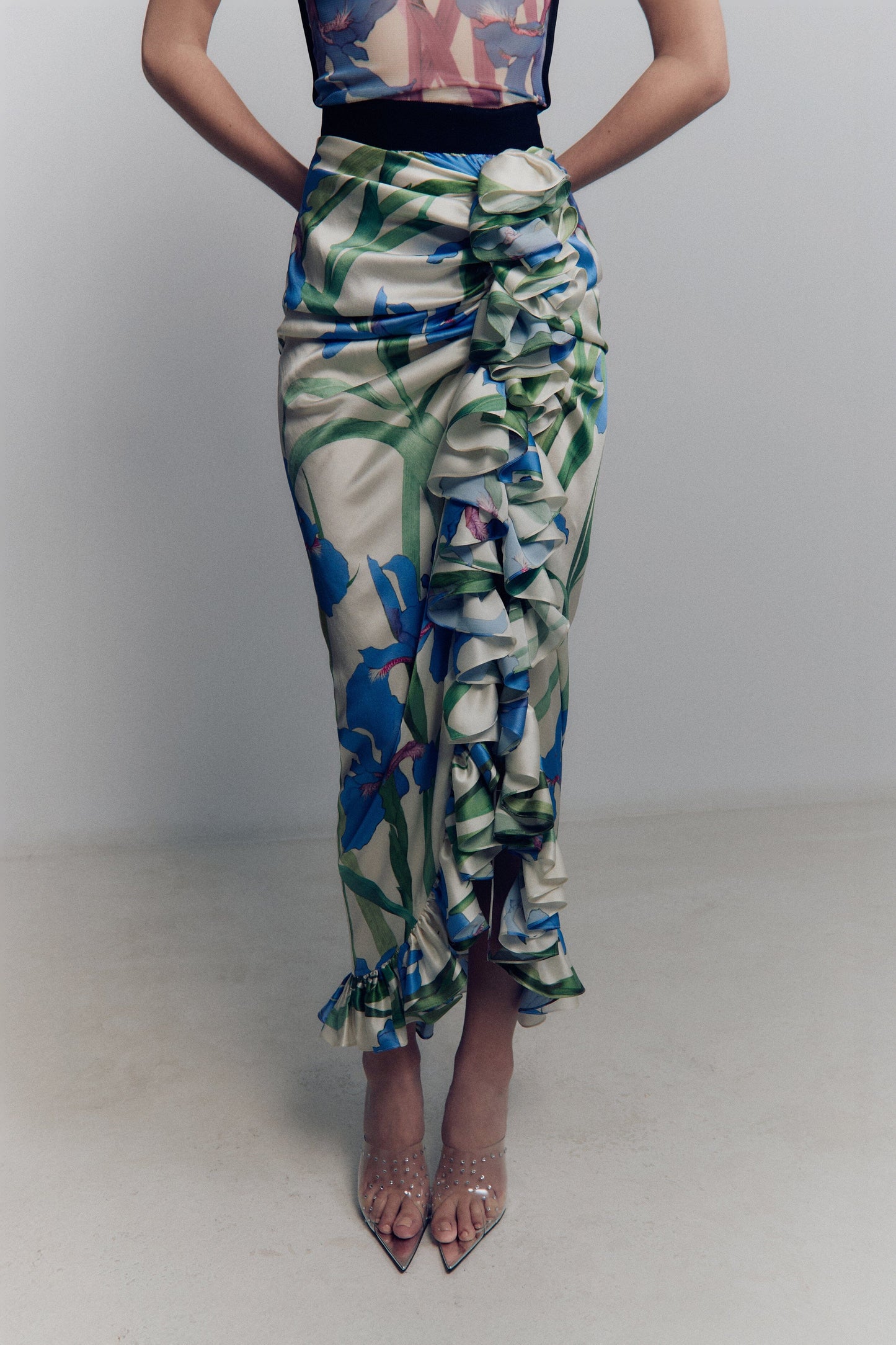 Ruffle Satin Skirt Skirts Juan Vidal 