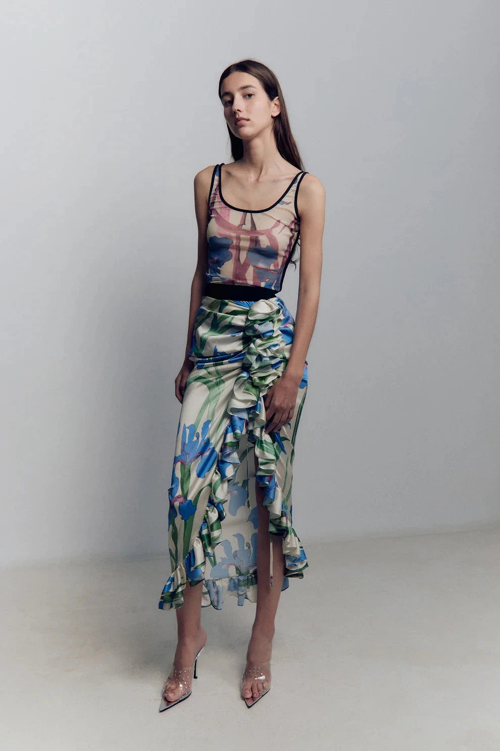 Ruffle Satin Skirt Skirts Juan Vidal 