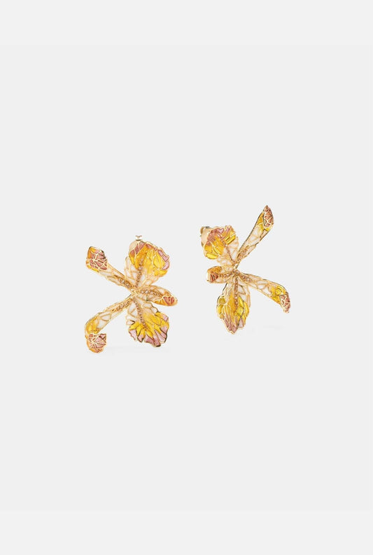 Sakura Gold Earrings Flabelus 