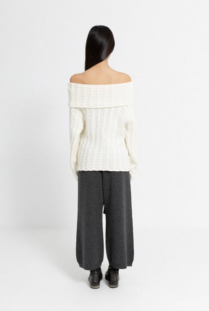 Saloon Jumper White Sweaters Carlota Cahis 