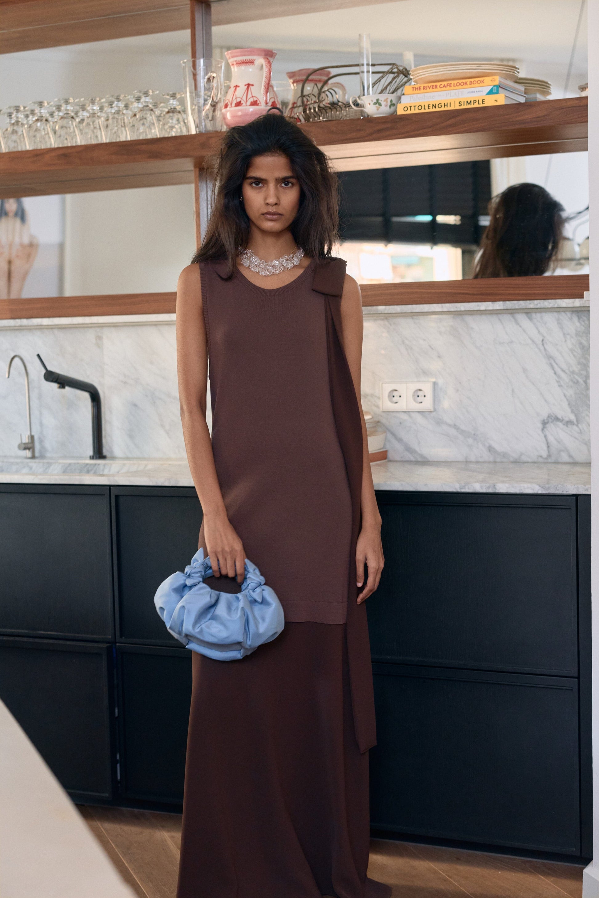 Sandra Bow Dress Brown Dresses Laia Alen 
