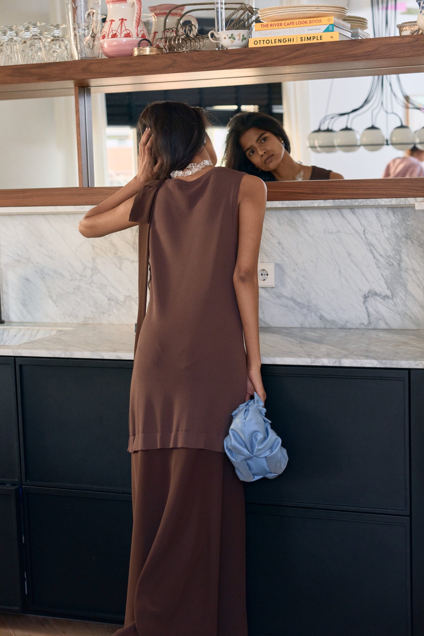Sandra Bow Dress Brown Dresses Laia Alen 