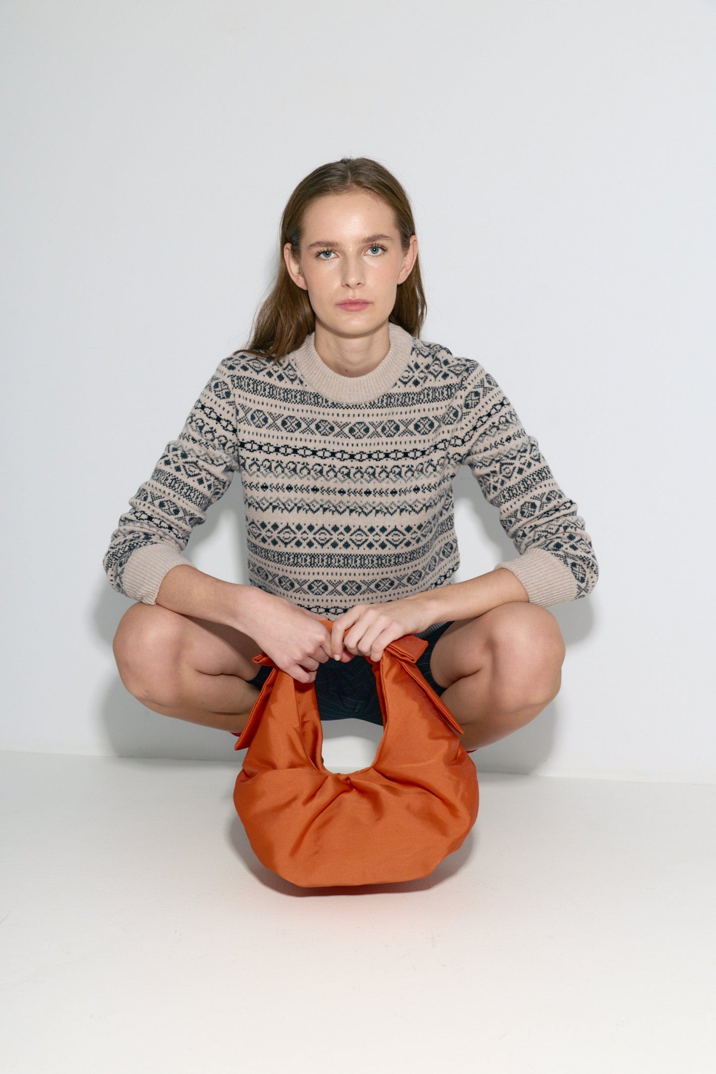 Sara Fair Isle Jumper Beige Sweaters Laia Alen 