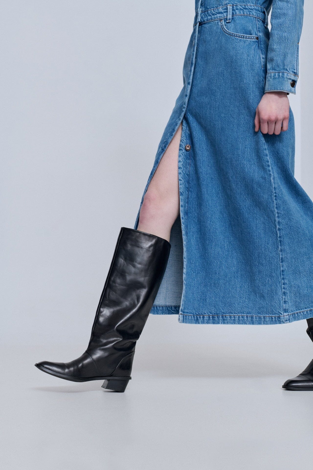 Sarah Boots in Black Leather Boots AUGUSTA 