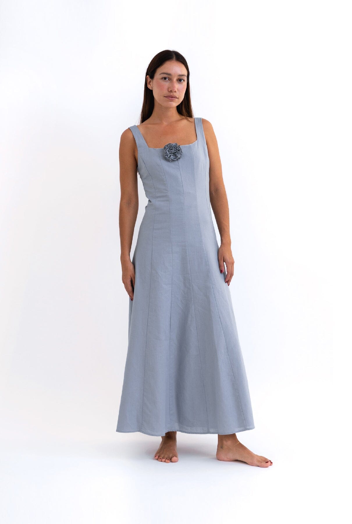 SEAFOAM LINEN SUNDRESS Dresses The Villã Concept 