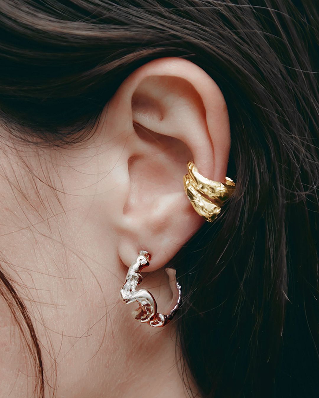 Set Earcuff + Continu earrings Earrings Albert Coll 