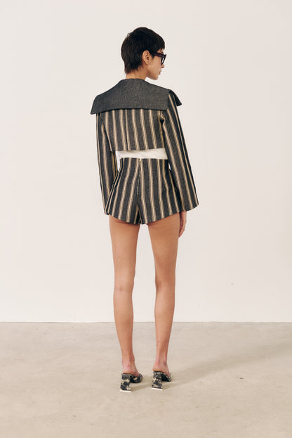 Short estructurado rayas negras Short E.R.A.X. 