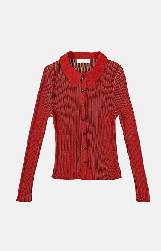 Sicilia Cardigan Multired Tops and Blouses Carlota Cahis 