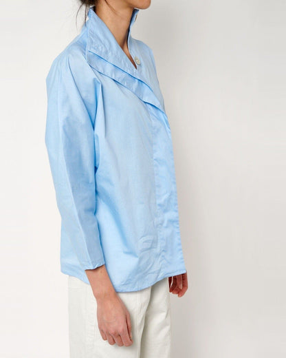 Side-closure shirt in blue Shirts & blouses Iki Essentials 