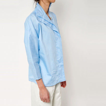 Side-closure shirt in blue Shirts & blouses Iki Essentials 