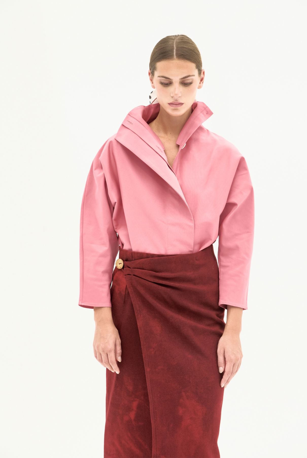 Side-closure shirt in bubblegum pink Shirts & blouses Iki Essentials 