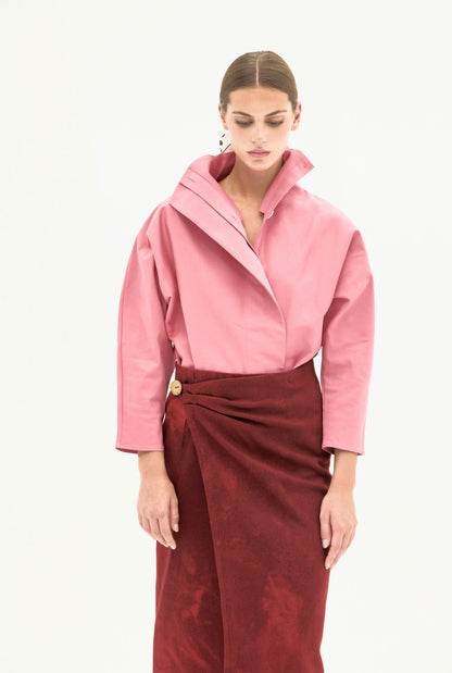 Side-closure shirt in bubblegum pink Shirts & blouses Iki Essentials 